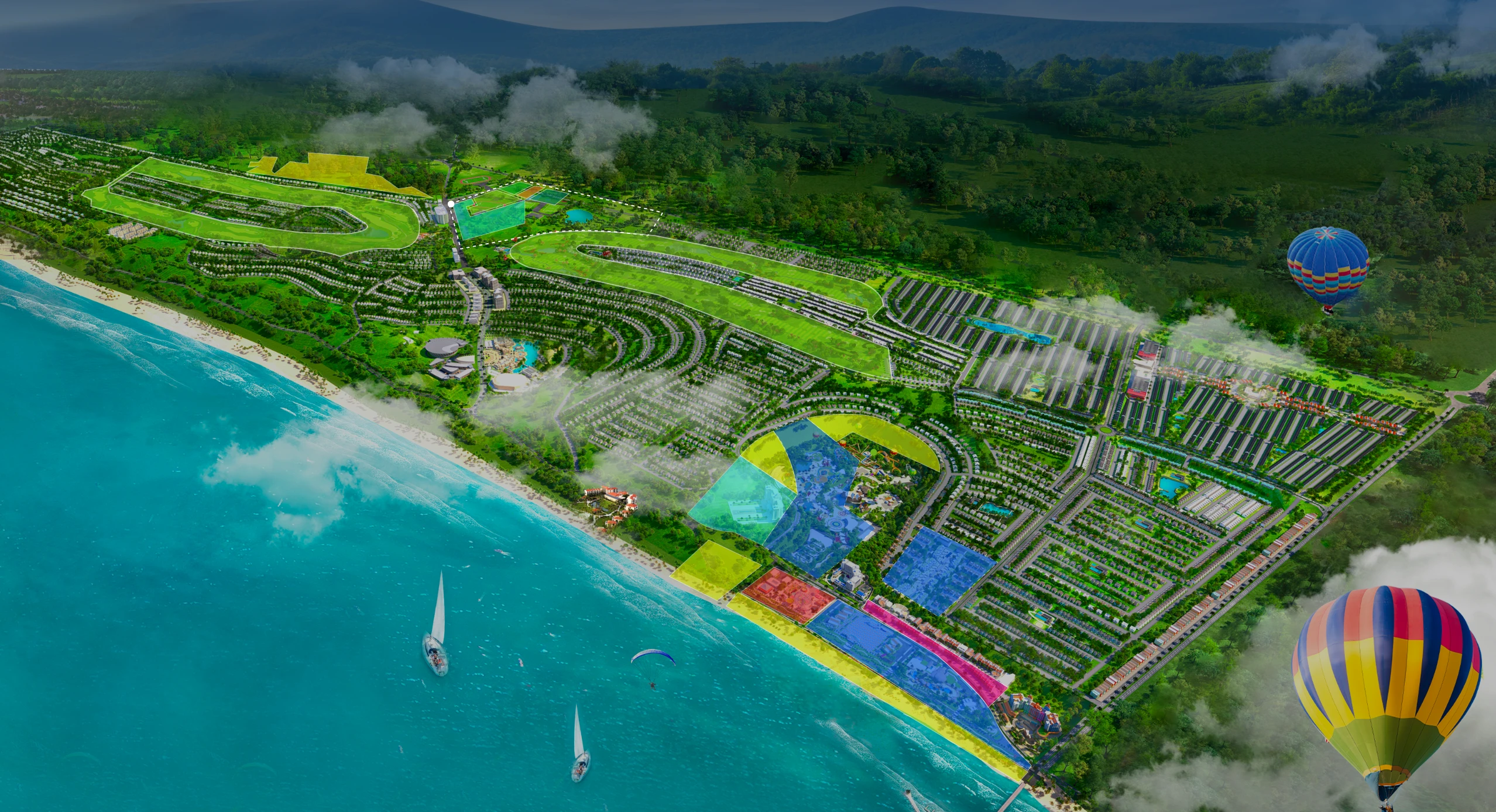 Ảnh nền sơ đồ địa điểm tổ chức 11 giải đấu Sports Festival 2026 tại NovaWorld Phan Thiet